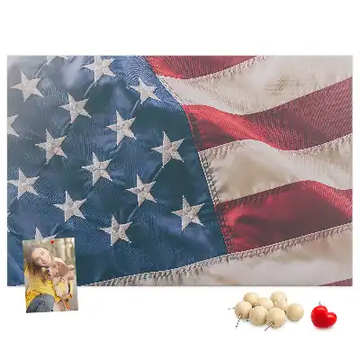 American Flag Printed Cork Board