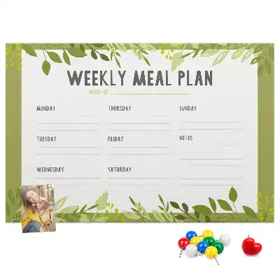 Weekly Menu Printed Cork Memo Board