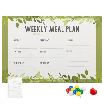 Weekly Menu Printed Cork Memo Board