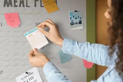 Weekly Menu Printed Cork Memo Board