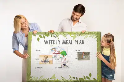 Weekly Menu Printed Cork Memo Board