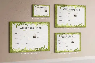 Weekly Menu Printed Cork Memo Board