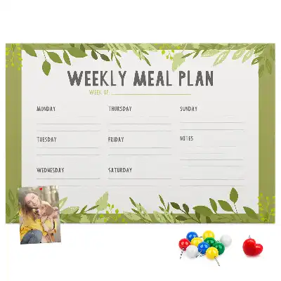 Weekly Menu Printed Cork Memo Board