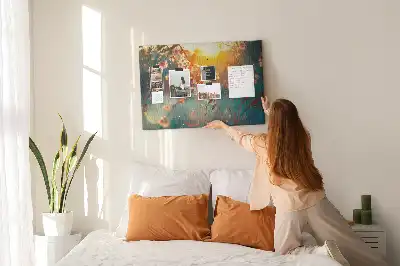 Spring flowers cork memo board