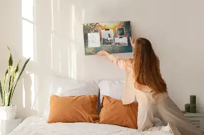 Spring flowers cork memo board