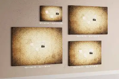 Printed Cork Board Old world map