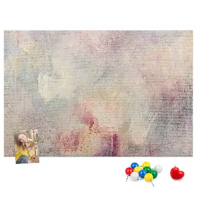 Printed Cork Memo Board Painted abstraction