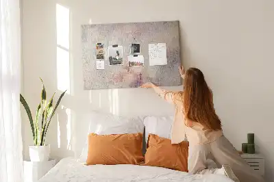Printed Cork Memo Board Painted abstraction