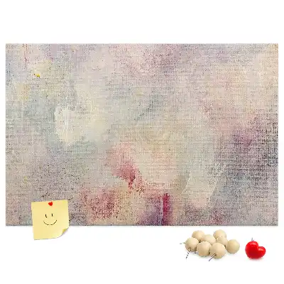 Printed Cork Memo Board with Painted Abstraction Design