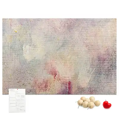Printed Cork Memo Board Painted abstraction