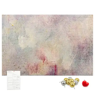 Printed Cork Memo Board Painted abstraction