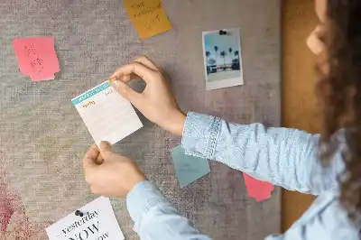 Printed Cork Memo Board with Painted Abstraction Design