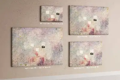 Printed Cork Memo Board with Painted Abstraction Design