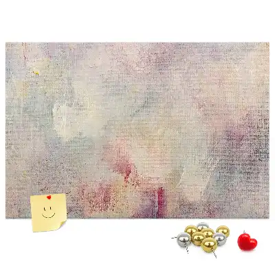 Printed Cork Memo Board with Painted Abstraction Design