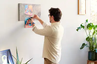 Printed Cork Memo Board Painted abstraction