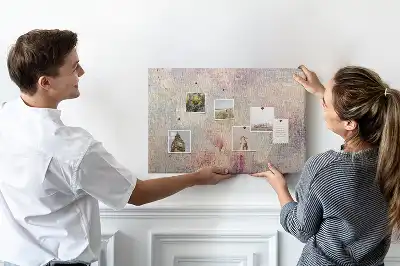 Printed Cork Memo Board Painted abstraction