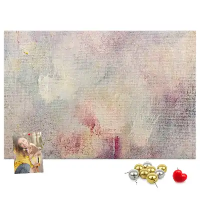 Printed Cork Memo Board Painted abstraction