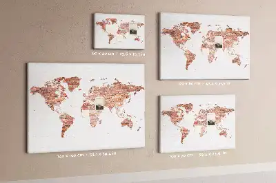 Old brick map cork memo board