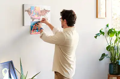 Old brick map cork memo board