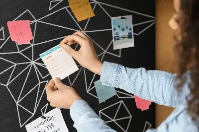Modern World Map Printed Cork Board