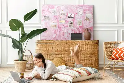 Printed Cork Memo Board Blooming flowers