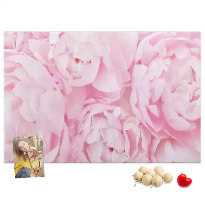 Printed Cork Memo Board Blooming flowers