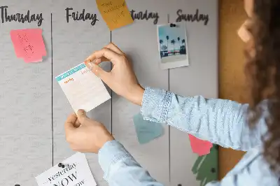 Tropical Weekly Planner Cork Memo Board