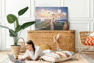 Printed Cork Board Mountain landscape