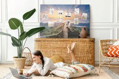 Printed Cork Board Mountain landscape