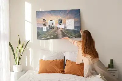 Printed Cork Board Mountain landscape