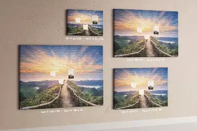 Mountain landscape printed cork board