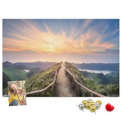 Printed Cork Board Mountain landscape
