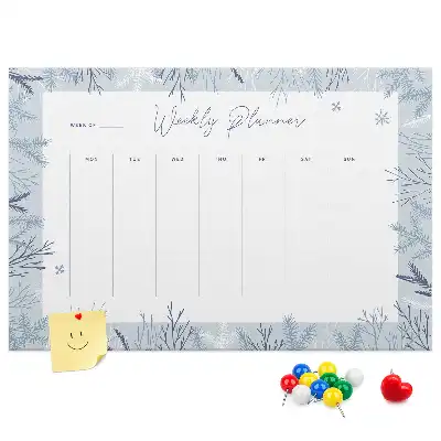 Printed Cork Weekly Planner Memo Board