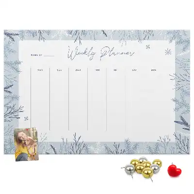 Printed Cork Weekly Planner Memo Board