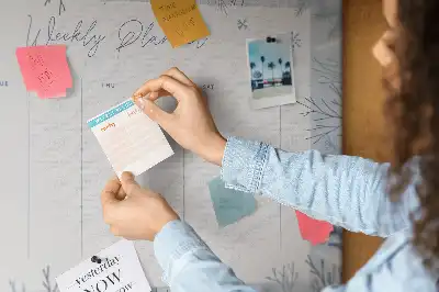 Printed Cork Weekly Planner Memo Board