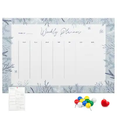 Printed Cork Weekly Planner Memo Board