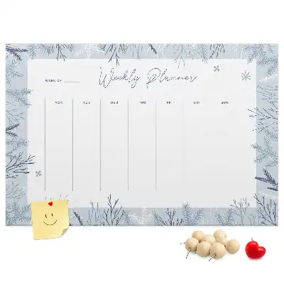 Printed Cork Weekly Planner Memo Board