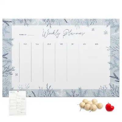Printed Cork Weekly Planner Memo Board