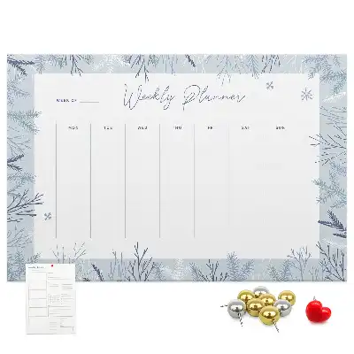 Printed Cork Weekly Planner Memo Board