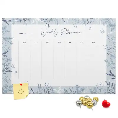 Printed Cork Weekly Planner Memo Board