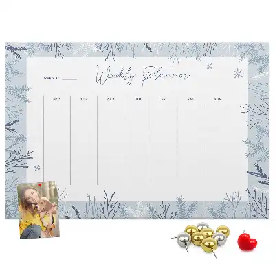 Printed Cork Weekly Planner Memo Board
