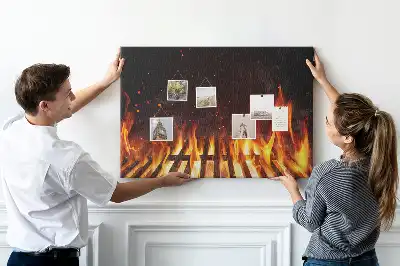 Barbecue shaped cork memo board