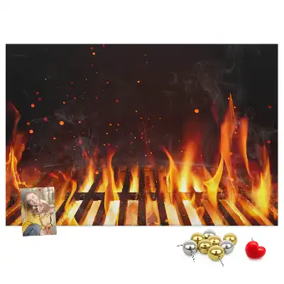 Barbecue shaped cork memo board