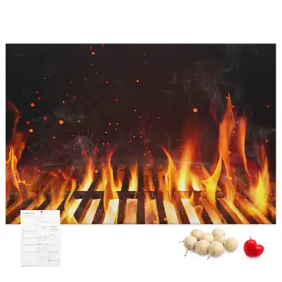 Barbecue shaped cork memo board