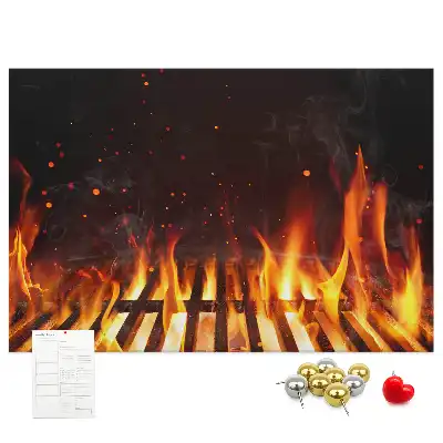 Barbecue shaped cork memo board