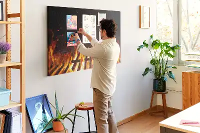 Barbecue shaped cork memo board