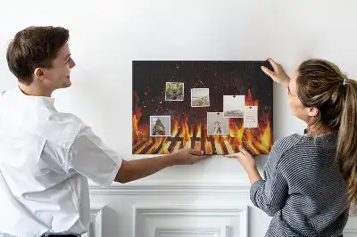 Barbecue shaped cork memo board