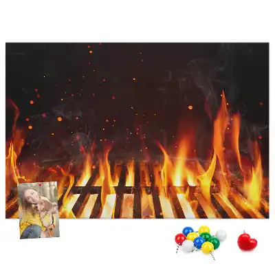 Barbecue shaped cork memo board
