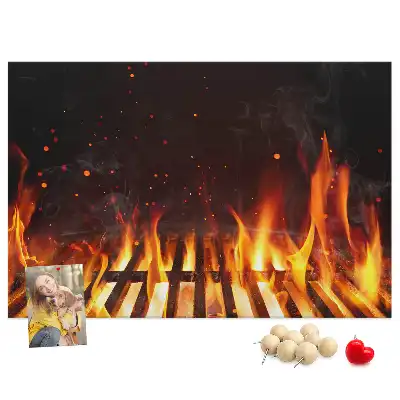 Barbecue shaped cork memo board