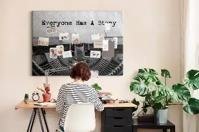 Printed Cork Memo Board Everyone has a story